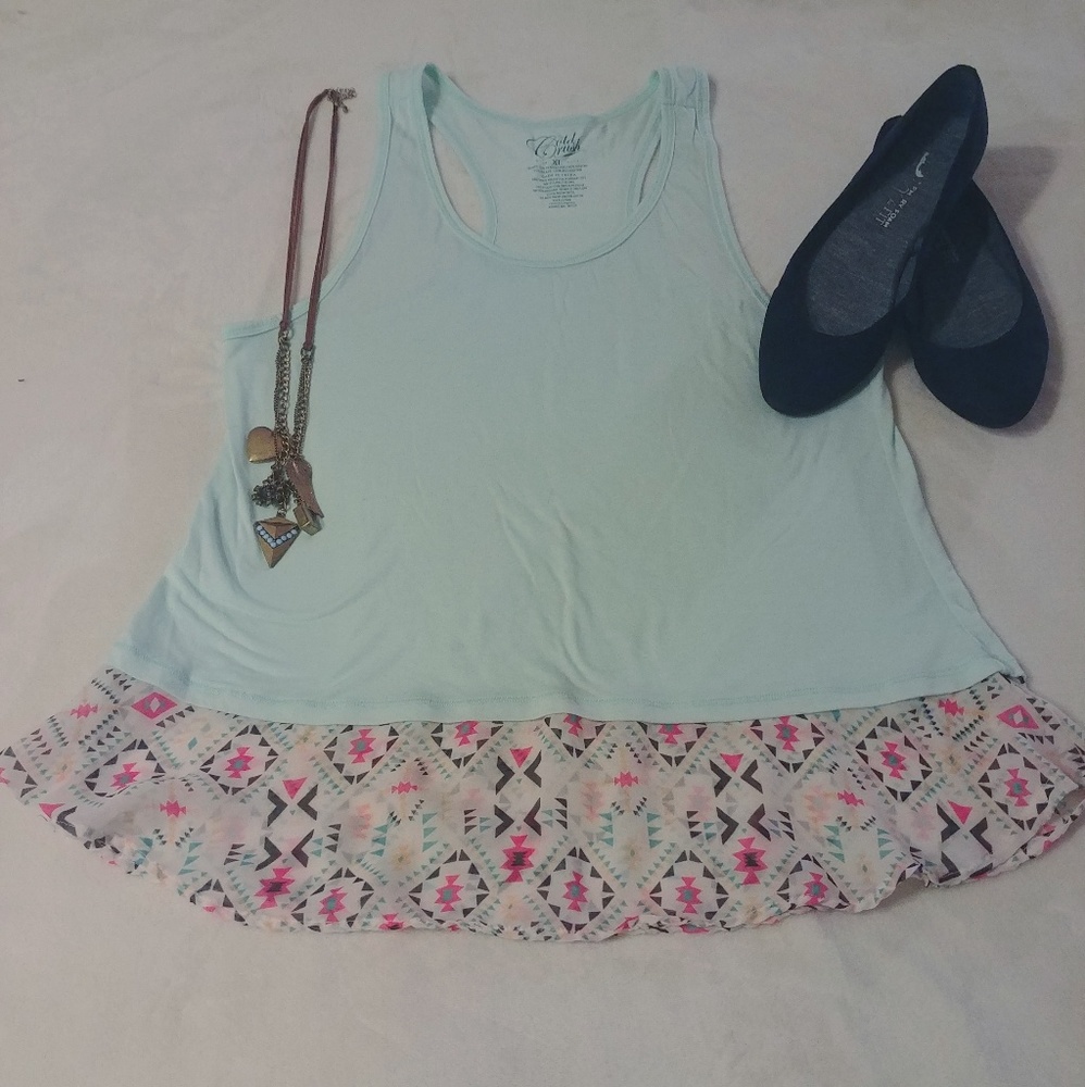 Gold Rush Aztec print Tank Top - junior XL